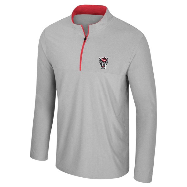 Ash Grey/Red Quarterzip Atomic Wind